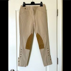 Ralph Lauren equestrian inspired pants with suede details